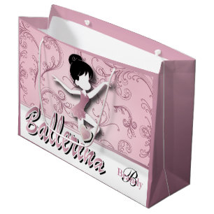 Ballerina Doll   Pink Tourmaline   Personalise Large Gift Bag