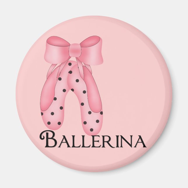 Ballerina Dotted Slippers Magnet (Front)