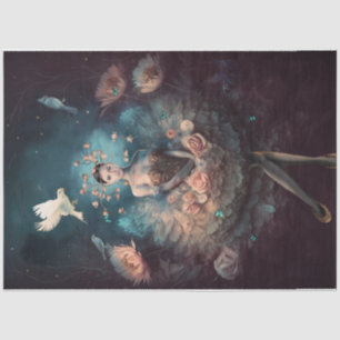 Ballerina dreaming Bird Floral Butterflies Tissue Paper