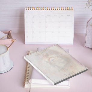 Ballerina Elegant Pose Bordered Notepad
