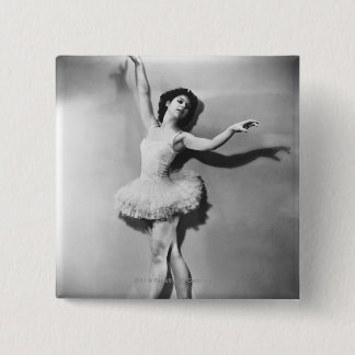 Ballerina en pointe B&W 15 Cm Square Badge