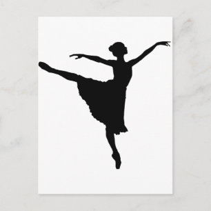 BALLERINA En Pointe (Ballet Dancer silhouette) ~.p Postcard