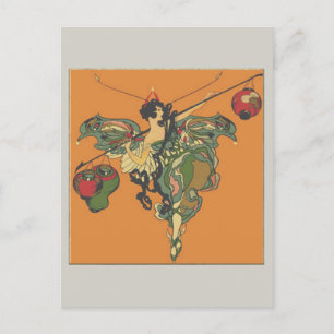 Ballerina Faerie With Lanterns Postcard