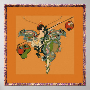 Ballerina Faerie With Lanterns Poster