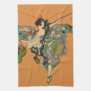 Ballerina Faerie With Lanterns Tea Towel