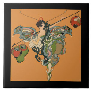 Ballerina Faerie With Lanterns Tile