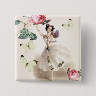Ballerina Fairy 15 Cm Square Badge
