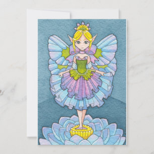 Ballerina Fairy Birthday Invitation Moussart