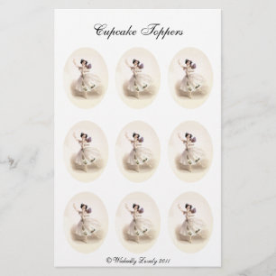 Ballerina Fairy Cupcake Toppers Stationery