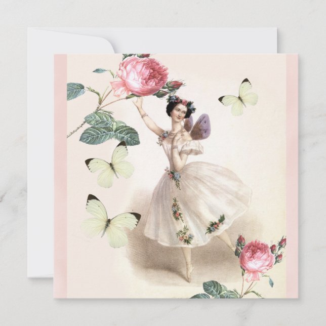 Ballerina Fairy Invitation (Front)