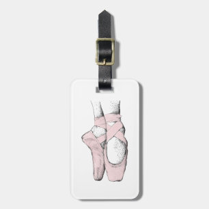 Ballerina Feet on Pointe #1 Lt Pink Luggage Tag
