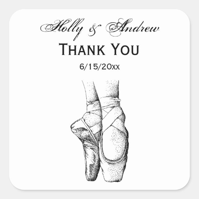 Ballerina Feet on Pointe #1 Square Sticker (Front)