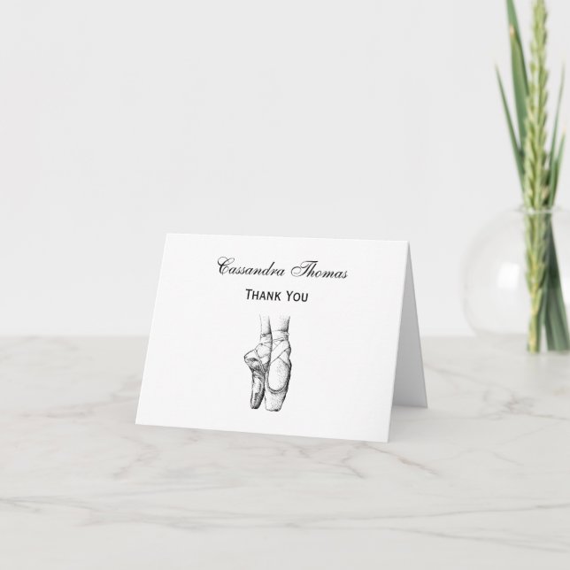 Ballerina Feet on Pointe #1 Thank You Card (Front)