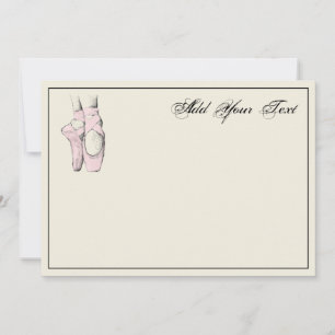 Ballerina Feet on Pointe #2 Lt Pink Note Card