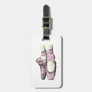 Ballerina Feet on Pointe #3 Lt Pink Luggage Tag
