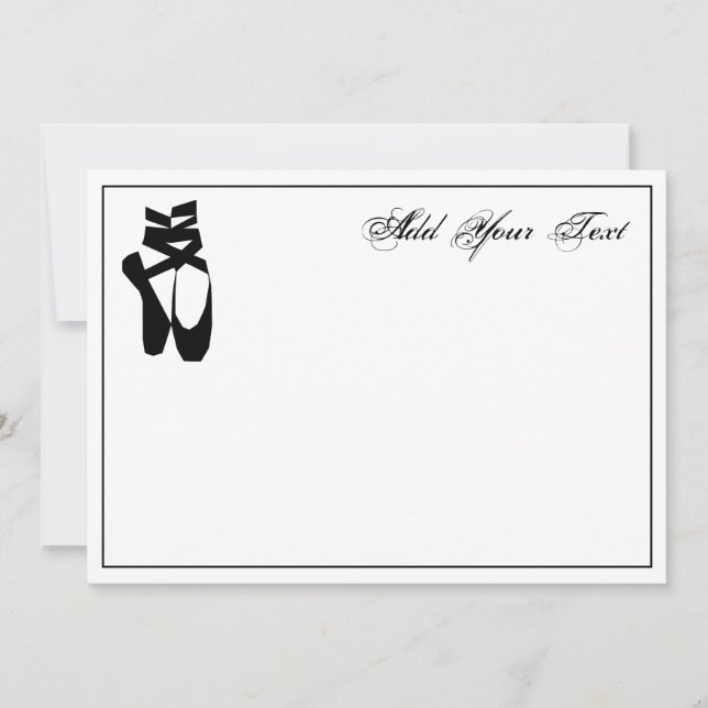 Ballerina Feet on Pointe DIY Colour #2 Silhouette Card (Front)