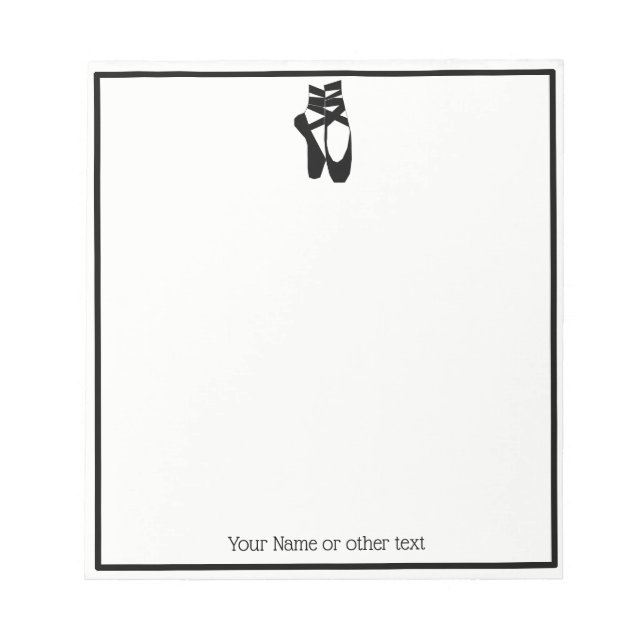 Ballerina Feet on Pointe DIY Colour #2 Silhouette Notepad (Front)