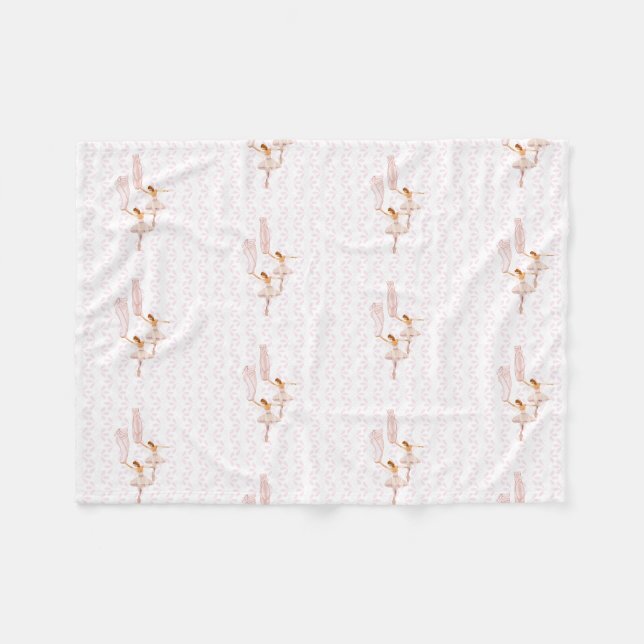 Ballerina Fleece Blanket (Front (Horizontal))