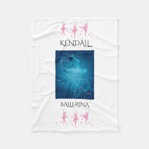 Ballerina fleece blanket with personalised name.