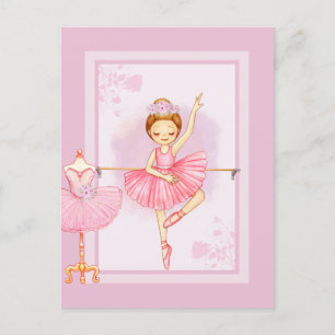 Ballerina floraI Invitation Postcard