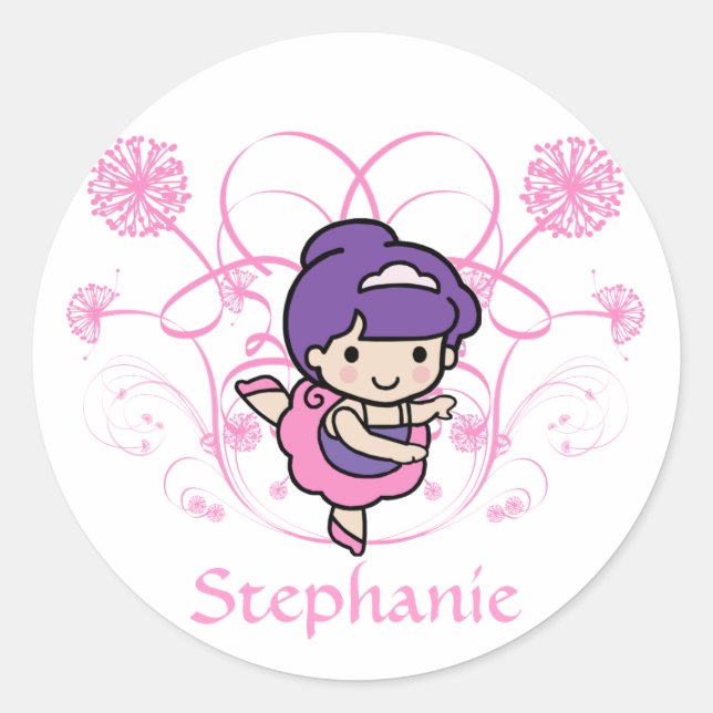 Ballerina Floral Sticker (Front)