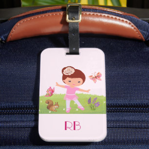 Ballerina Free Dance at Forest with Friends Luggage Tag