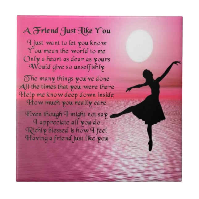 Ballerina - Friend Poem Tile (Front)