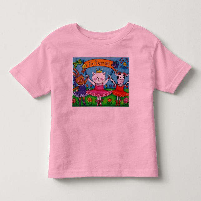 Ballerina Friends Ringer Tshirt (Front)