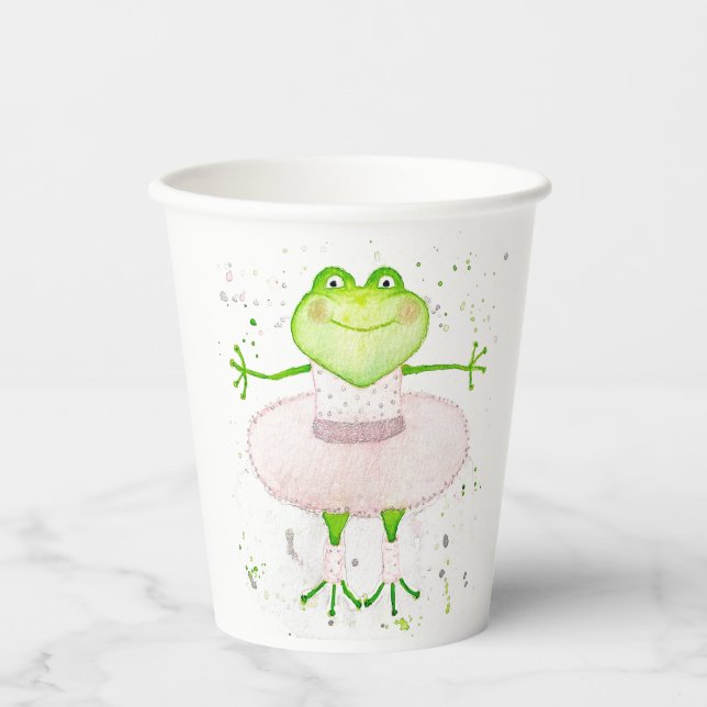 Ballerina Frog Paper Cups (Front)