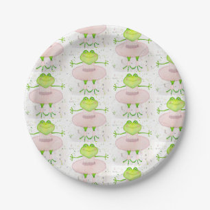Ballerina Frog paper plate