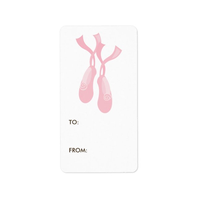 Ballerina Gift Tag Labels (Front)