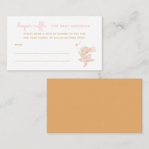 Ballerina Girl Baby Shower Diaper Raffle Enclosure Card