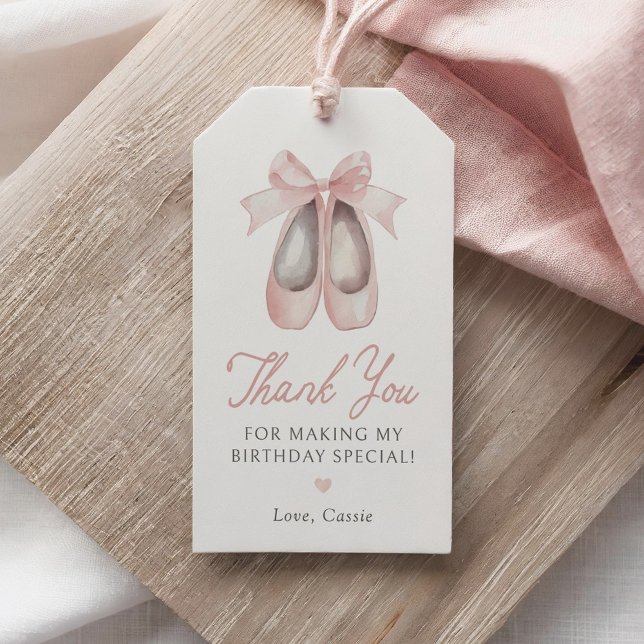 Ballerina Girl Birthday Favour Tag (Creator Uploaded)