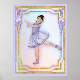 Ballerina Girl Dancing Poster