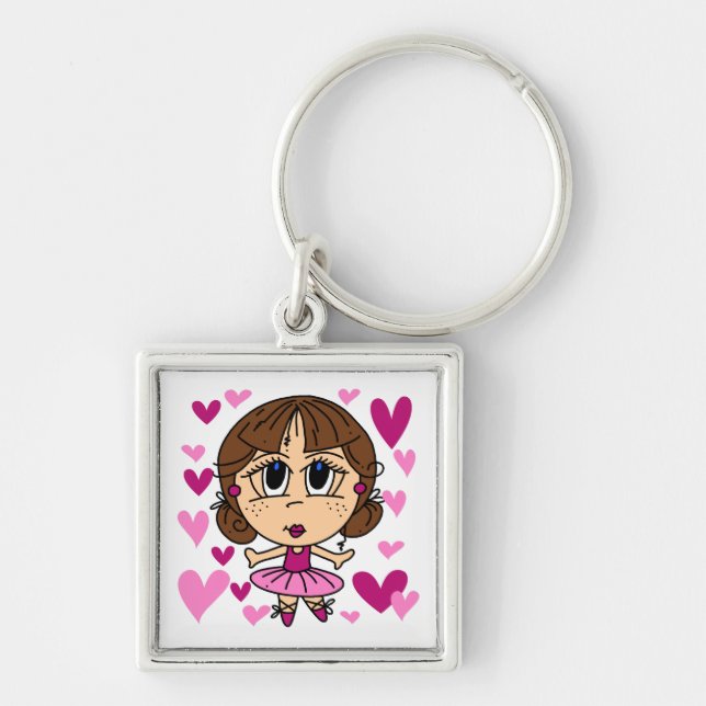 Ballerina Girl Key Ring (Front)