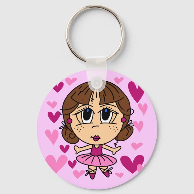 Ballerina Girl Key Ring (Front)