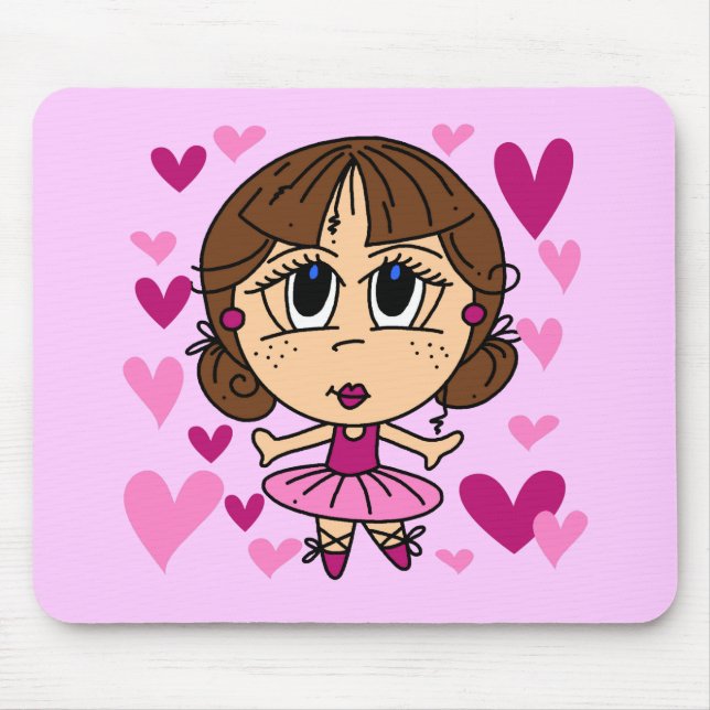 Ballerina Girl Mouse Mat (Front)
