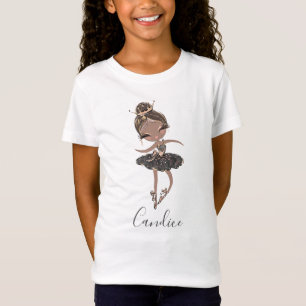 Ballerina Girl Personalised Ballet Birthday Party T-Shirt