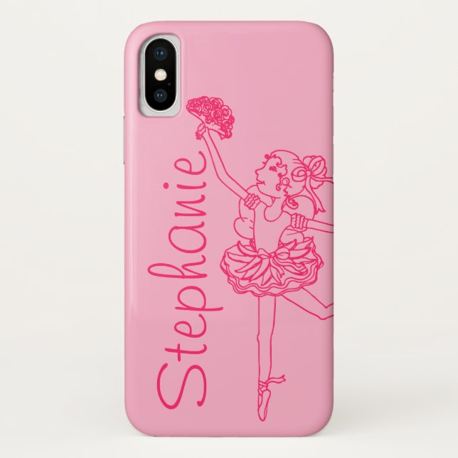Ballerina girl pink custom iphone Case-Mate iPhone case (Back)