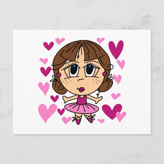 Ballerina Girl Postcard (Front)