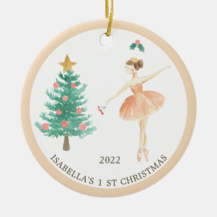 Ballerina Girl's 1st Christmas Ornament