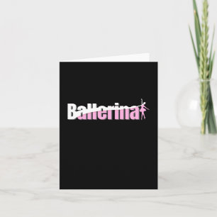 Ballerina - Girly Ballet Abstract Swish Art Card