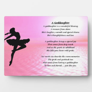 Ballerina Goddaughter Poem Plaque