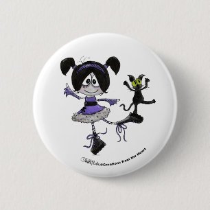 Ballerina Goth Style 6 Cm Round Badge