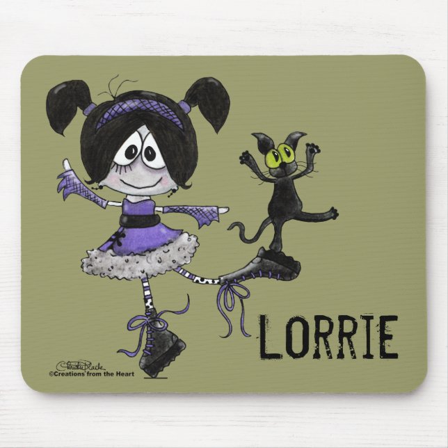 Ballerina Goth Style Mouse Mat (Front)