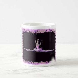 Ballerina Grande Jete Polka Dot Background Mug