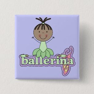 Ballerina - Green T-shirts and Gifts 15 Cm Square Badge