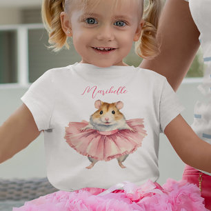 Ballerina Hamster Girl Baby T-Shirt