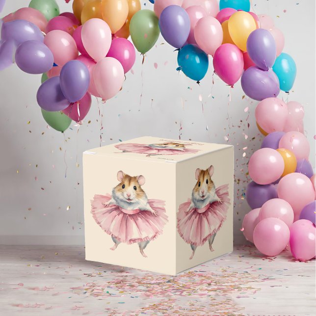 Ballerina Hamster Girls Birthday Favour Box (Creator Uploaded)