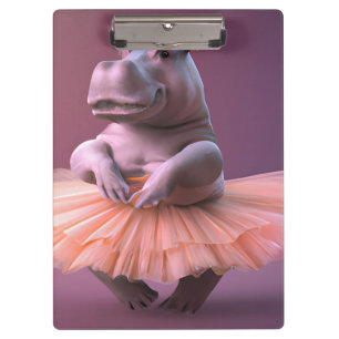 Ballerina Hippo Clipboard